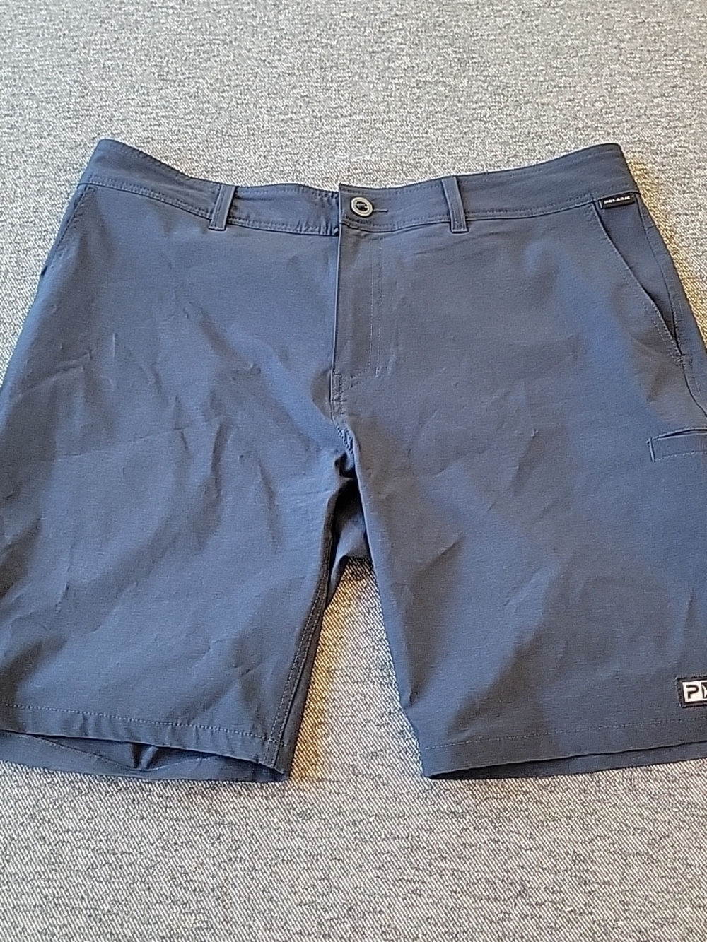 Pelagic Shorts Men's Size 38 Navy Blue High Performance Deep Sea Hybrid Fishing